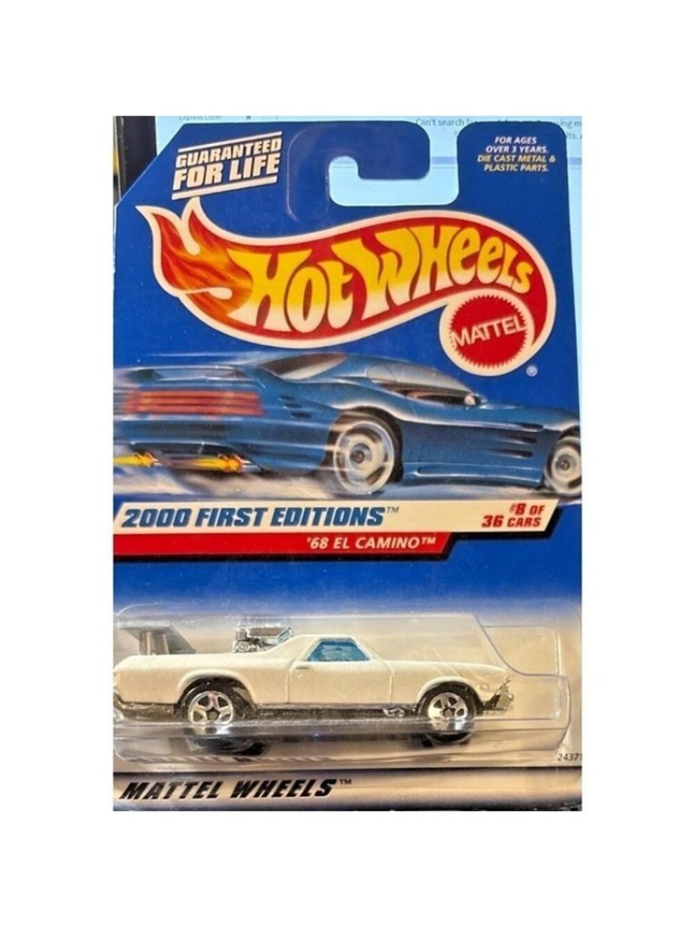 Vintage Die Cast Hot Wheels 2000 First Editions Chevrolet 68 El Camino Car 8/36